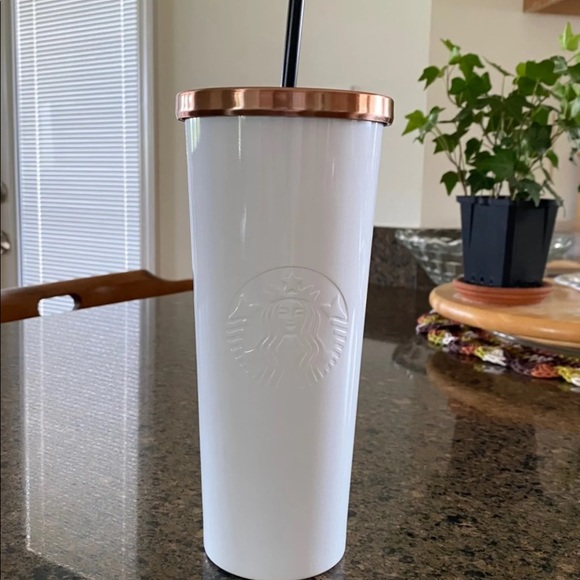 Starbucks Other - COPY - ISO: White with Rose Gold Lid